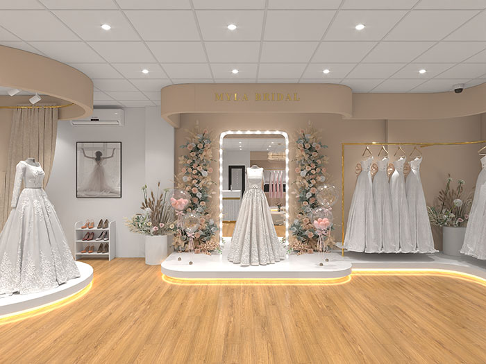 thiết kế showroom áo cưới